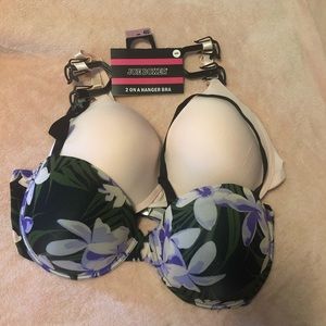 40 D Joe Boxer 2 on a hanger bras- medium padding